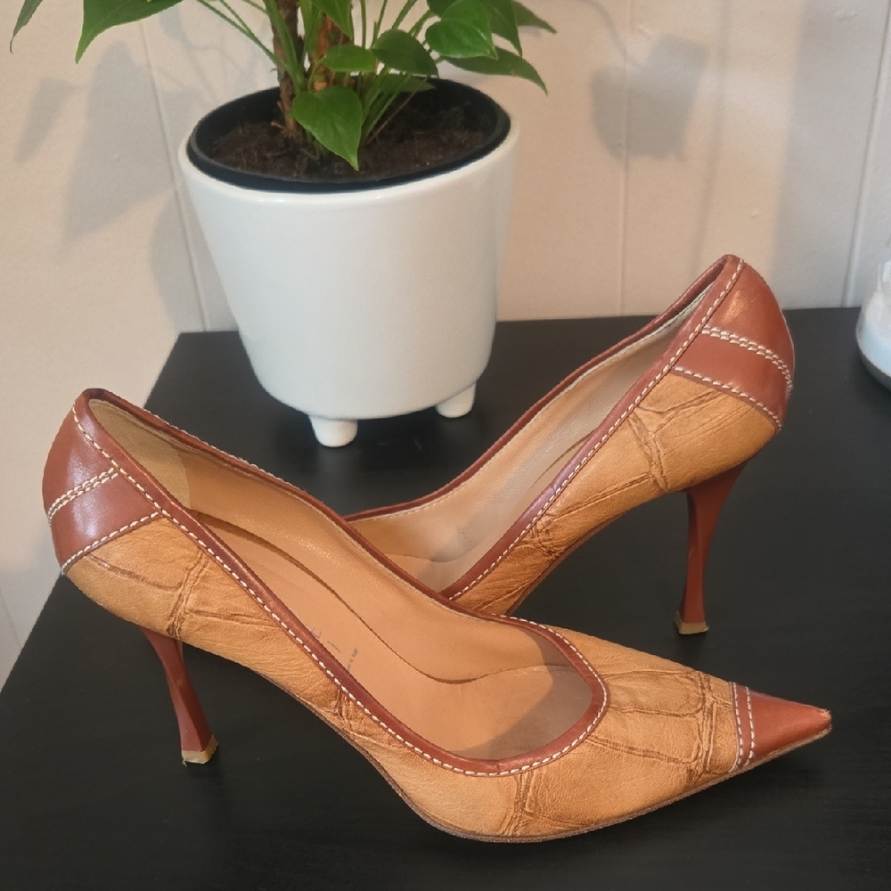 Casadei Tan and Brown Heels